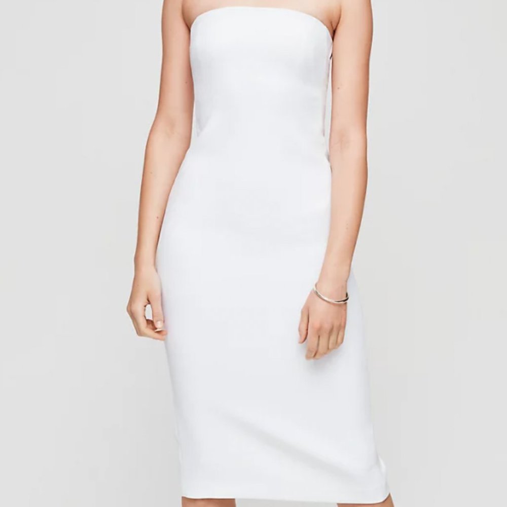 WHITE Aritzia Babaton Brees Dress (Never worn)